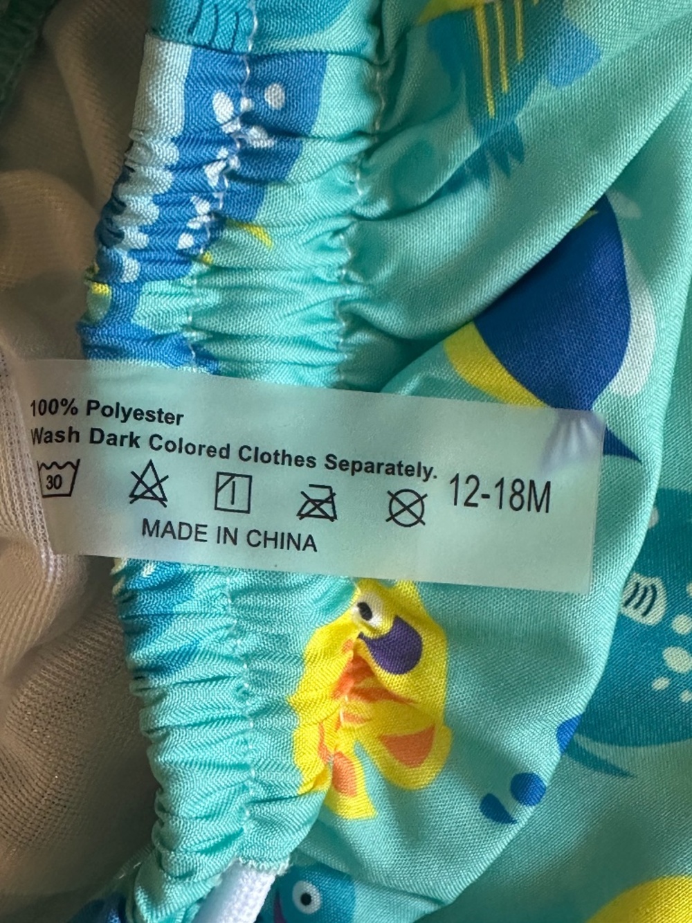 Baby Boys Cartoon Fish Swim Shorts And Hat Set - Picture 4 of 9
